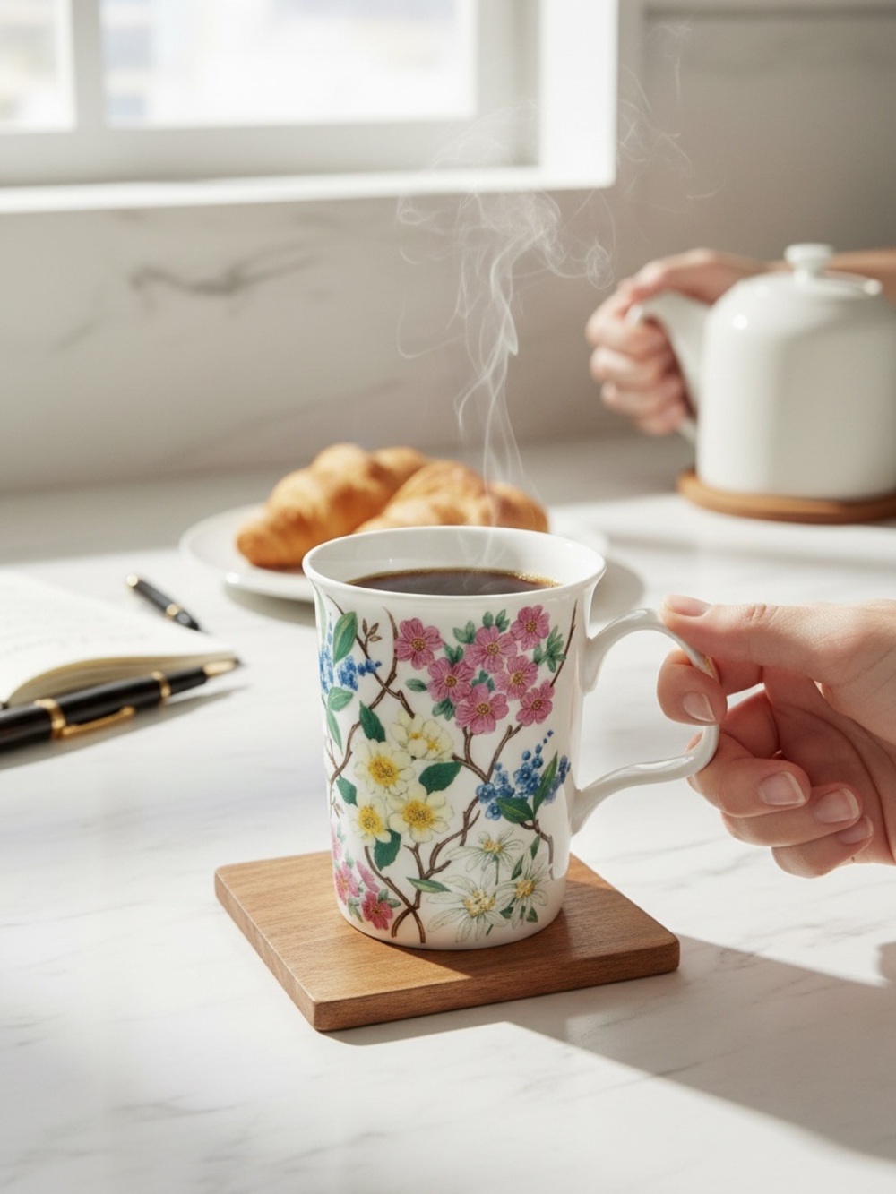 Roy Kirkham Alpine Chintz Fine Bone China Mug made in England